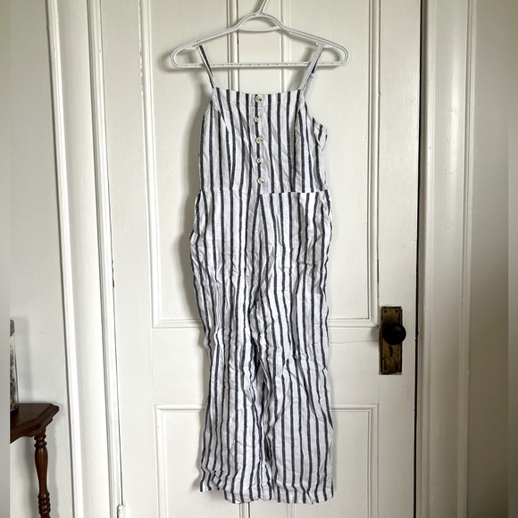 XS Petite Linen Blend Romper - Picture 1 of 2